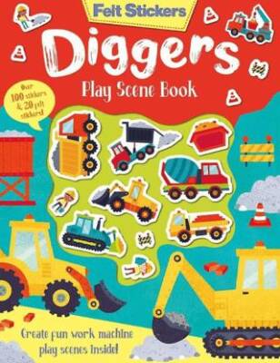 Felt Stickers - Diggers Play Scene Book - 1