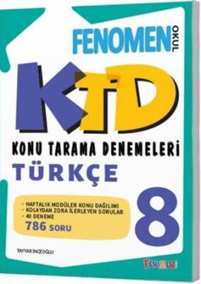 Fenomen Kitap 8. Sınıf Fenomen Türkçe 40`lı Konu Denemeleri - 1