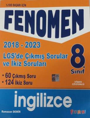 Fenomen Yayınları 8. Sınıf LGS İngilizce Çıkmış ve İkiz Sorular 2018-2023 - 1