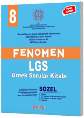 Fenomen Kitap Fenomen 8 MEB Sözel Örnek Sorular - 1