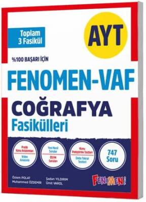 Fenomen Yayınları AYT VAF Coğrafya Fasikülleri Seti - 1