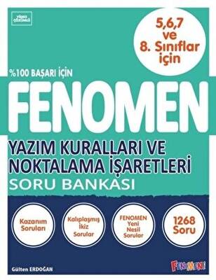 Fenomen Kitap Fenomen Yazım Kuralları Ve Noktalama İşaretleri Soru Bankası 5-6-7-8. Sınıflar İçin - 1
