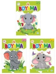 Fil Boyama Seti 3 Kitap - Dokuz Çocuk
