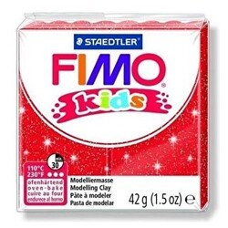 Fimo 8030-212 02 Modelleme Kili Kids Yaldızlı Kırmızı - Fimo