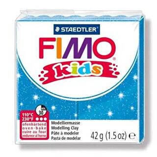 Fimo 8030-312 Modelleme Kili Kids Yaldızlı Mavi - 1