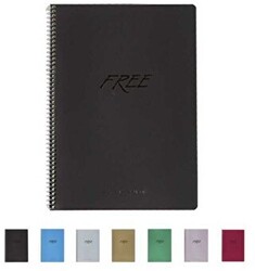 Free Platinum A4 80 Yaprak Düz Plastik Kapak Defter Keskin Color - 1