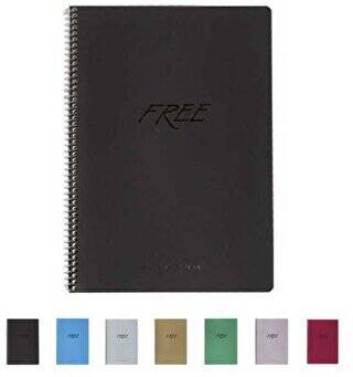 Free Platinum A4 80 Yaprak Düz Plastik Kapak Defter Keskin Color - 1