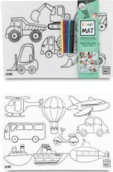 Funny Mat İş Makineleri ve Taşıtlar İkili Set - 6`lı Kalem Hediyeli - Akademi Çocuk