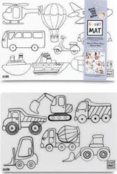 Funny Mat İş Makineleri ve Taşıtlar İkili Set - Akademi Çocuk