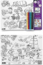 Funny Mat Korsanlar ve Araçlar İkili Set - 6`lı Kalem Hediyeli - Akademi Çocuk