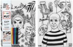 Funny Mat Pablo Picasso ve Frida Kahlo İkili Set - 6`lı Kalem Hediyeli - Akademi Çocuk