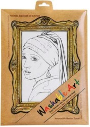 Funny Mat Washable Art - Johannes Vermeer Girl with a Pearl Earring - Akademi Çocuk