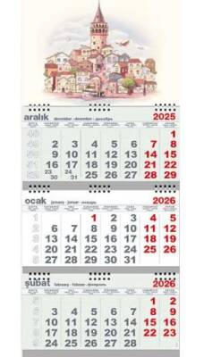 Galata Kulesi 2026 Gemici Duvar Takvimi - 1