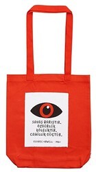 George Orwell 1984 Bez Çanta Kırmızı Gabardin - Can Dükkan