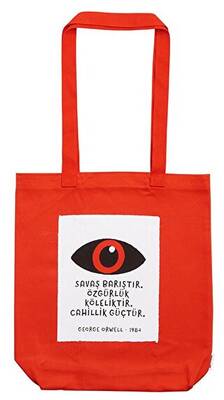 George Orwell 1984 Bez Çanta Kırmızı Gabardin - 1