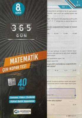 8. Sınıf 365 Gün Matematik 40 Yaprak Test - 1