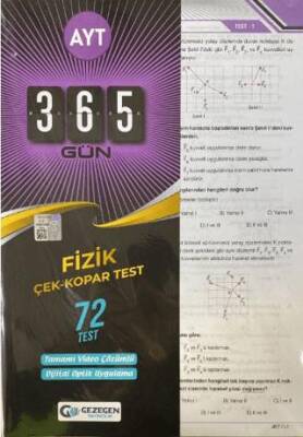 Gezegen Yayıncılık AYT 365 Gün Fizik 72 Yaprak Test - 1