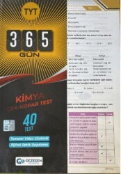 Gezegen Yayıncılık TYT 365 Gün Kimya 40 Yaprak Test - 1