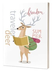 Gezgin Hayvanlar Geyik Traveler Deer - Süresiz Ajanda - Kırmızı Ada Yayınları