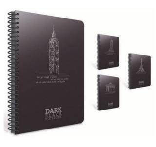 Gıpta 2674 Dark Plastik Spiralli Pp Kapak Defter 12X17 50 Yaprak Çizgisiz - 1