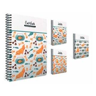 Gıpta 5068 Cat Walk Defter Çzigili Spiralli Sert Kapak 120 Yaprak 17X24 Cm - 1