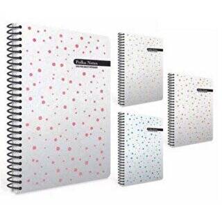Gıpta 5567 Polka Notes Defter Kareli Spiralli Sert Kapak 120 Yaprak 17x24 Cm - 1