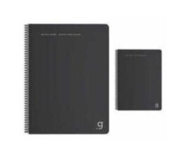 Gıpta 6948 Black Note Spiralli Pp Kapak Defter 17X24 80 Yp Kareli - Gıpta