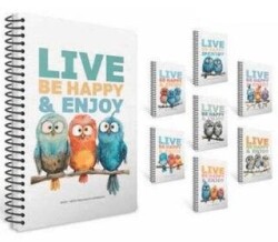 Gıpta 7423 Bırds Spiralli Sert Kapak Defter 17X24 100 Yaprak Çizgili - Gıpta