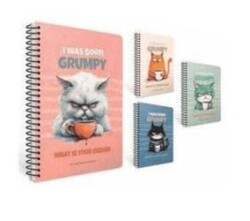 Gıpta 7443 Grumpy Notes Spiralli Sert Kapak Defter A5 100 Kareli - Gıpta