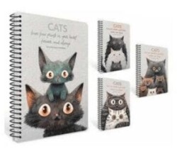 Gıpta 7620 Cats Spiralli Pressboard Kapak Defter A4 80 Kareli - Gıpta