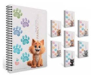 Gıpta 7630 Fancy Spiralli Pressboard Kapak Defter A6 80 Yaprak Çizgili - 1