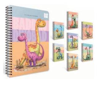 Gıpta 7661 Bad Dıno Spiralli Karton Kapak Defter A5 80 Yaprak Çizgili - 1