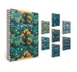 Gıpta 7706 Vincent Spiralli Pressboard Kapak Defter 20X28 80 Çizgili - Gıpta
