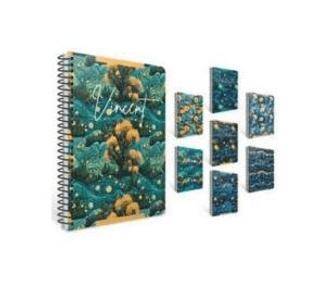 Gıpta 7712 Vıncent Spiralli Pressboard Kapak Defter 13X21 80 Kareli - 1