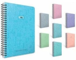 Gıpta 7779 Notte Spiralli Karton Kapak Defter A6 80 Yaprak Çizgili - Gıpta