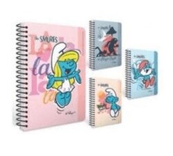 Gıpta 7780 Şirinler Spiralli Srt Kapak Defter 17X24 80 Yp Çizgili - Gıpta