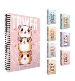 Gıpta 8387 Tower Spiralli Lx Karton Kapak Defter A4 80 Yaprak Kareli - 1