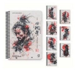 Gıpta 8461 Samuraı Spiralli Sert Kapak Defter 17X24 100 Yaprak Çizgili - Gıpta