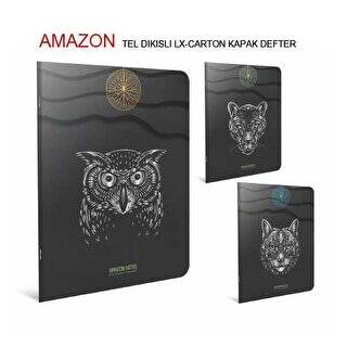 Gıpta Amazon Defter Tel Dikiş Karton Kapak A4 60 Yaprak Kareli - 1