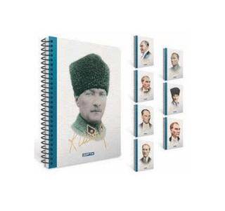 Gıpta Atatürk Defter Çizgili Spiralli Sert Kapak 100 Yaprak 17X24 Cm - 1