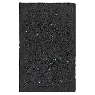 Gıpta Black-Cream Defter Noktalı Deri Kapak İplik Dikiş 120 Yaprak 13X21 Cm - 1