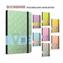 Gıpta Bookmark Notes Defter Kareli İplik Dikişli Sert Kapak 17x24 Cm 120 Yaprak - Gıpta