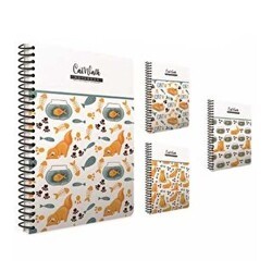 Gıpta Cat Walk Defter Kareli Spiralli Sert Kapak 120 Yaprak 17x24 Cm - Gıpta