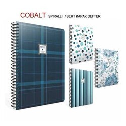 Gıpta Cobalt Spiralli Sert Kapak Defter 17x24 Cm 120 Yaprak Kareli - Gıpta