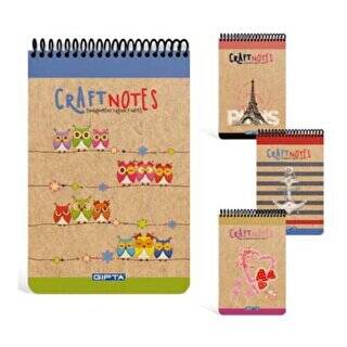 Gıpta Craft Notes Spiralli Sert Kapak Bloknot A5 100 Yaprak Çizgili - 1