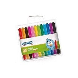 Gıpta Fırça Uçlu Keçeli Boya Kalemi 12 Renk - Gıpta