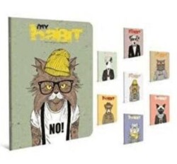 Gıpta Habıt Tel Dikiş Karton Kapak Defter A4 80Yp Kareli - Gıpta