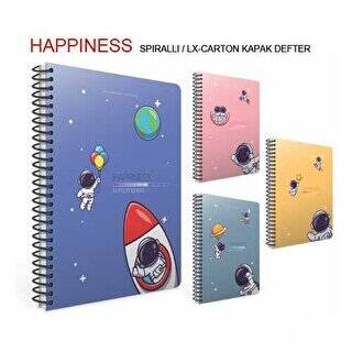 Gıpta Happiness Spiralli Karton Kapak Defter A4 80 Yaprak Kareli - 1