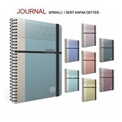 Gıpta Journal Defter Spiralli Sert Kapak 17x24 Cm 120 Yaprak Çizgili - Gıpta