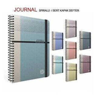 Gıpta Journal Defter Spiralli Sert Kapak 17x24 Cm 120 Yaprak Kareli - 1